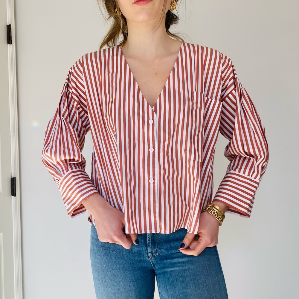 Harshman “Tosca” striped blouse- XS